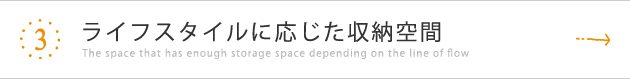 3 ライフスタイルに応じた収納空間